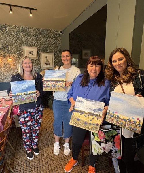 Friends who paint together...